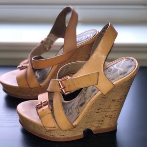 Sam Edelman Slingback Cork Wedges